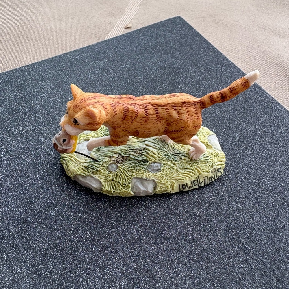 Vintage Schmid Lowell Davis figure, Scotland, 1989, Finders Keepers cat